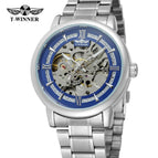 New Winner men watch European American Style Fashion Casual Hollow Automatic Mechanical men casual Watch SLZg78