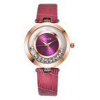GUOU 8039 Hot Sale Ladies Watch Montre Femme Luxury Women's Watches Rhinestone Watch Bracelet Genuine Leather Clock