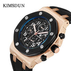KIMSDUN luxury fashion men's silicone automatic mechanical watch sports military classic date display clock watch
