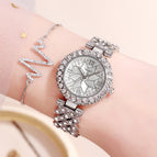 BW Women's watch fashion elegant Small Full Diamond Watch Fashion Small Dial Round Women's Watch Light Luxury lady Watch