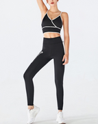 Women yoga suit sports Bra high waist long pants running dancing clothing y26s6899 + y26k7080