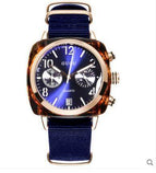Fashion Guou 8218 Brand Square Men's Or Woman's Noctilucent Canvas Waterproof Quartz Gift Watches