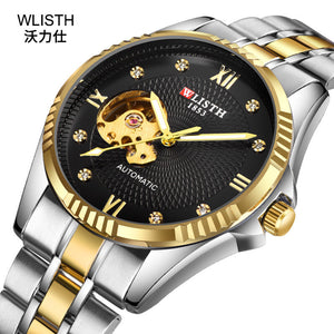 WLISTH Business Watch Men's Mechanical Watch Personality Men's Watch Trend Watch Men's Steel Band Watch 1011