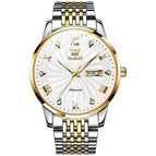 OLEVS men's Automatic mechanical watch luminous diamond waterproof watch men's business  watch 6630 men's causal watch