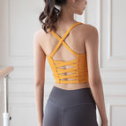 High Elastic Fitness Yoga Clothes Sports Bra with Chest Pad Vest Women's Slim-Fit Beauty Back Short Top Yoga Clothes Women A045