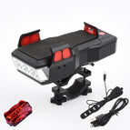 Mountain bike bicycle headlight warning light USB charging with horn riding flashlight lighting equipment TG-ZX014