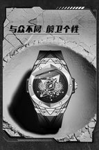 KIMSDUN men's watch new fashion trend tattoo waterproof silicone quartz casual watch J-2101B