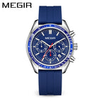 Megir Men's Watch Multifunctional Chronograph Waterproof Large Dial Sports Watch 8105