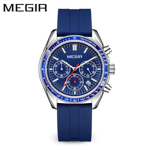 Megir Men's Watch Multifunctional Chronograph Waterproof Large Dial Sports Watch 8105