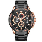WWOOR 8879 Men's Steel Quartz Watch Rope Six-Pin Multi-Functional Watrproof Watch Code Watch 8879