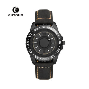EUTOUR E026 New alloy dial Simple magnetic steel ball Fashion concept watch Parallel steel ball belt Couple watch Men's watch Women's watch with box gift for friends