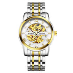 KIMSDUN fashion double-sided hollow automatic mechanical watch men's watch men's watch waterproof business men's casual watch K-1973A