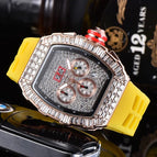 Men's watch Personalized Square Diamond 6-Pin Men's Quartz Watch Richard Starry European Watch Timing 8131