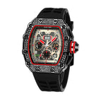 PINTIME 8110 Watch Big Dial Men Luxury Diamond  Watches Wrist Chronograph Male Sport Wristwatch Quartz Clock