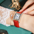 KIMSDUN New Korean Fashion Square Water Diamond British Watch Ladies Waterproof Watch K-7701B