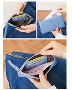 Touch screen mobile phone bag wallet women's long large-capacity thin 2022 new simple change clutch bag QB312