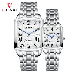 CHENXI Couple Watch Casual Calendar Quartz Watch Men and women Casual fashion Watch 079A Calendar
