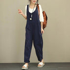 Plus Size Ladies casual pants overalls women jumpsuit Cropped
