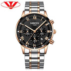 NIBOSI 2339 Luxury Luminous Men Watches Waterproof Stainless Steel Analogue Wrist Watch Chronograph Date Quartz Watch