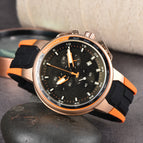 2023 New men watch Hot Sale Three-Pin Fashion Casual Men's Tape calendar casual Watch 45613
