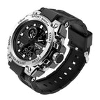 2019 Sanda Men's Watches Black Sports Watch LED Digital 3ATM Waterproof Military Watches S Shock Male Clock 739