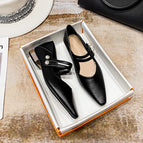 2022 new low-heeled shoes female Mary Jane pumps Korean version square toe scoop shoes A86-2