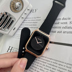 Guou fanshion watch women's 2023 new jelly design small square watch simple fashion Silicone Tape women's Watch