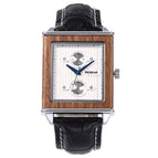 New wooden watch men's luminous five needle Korean version quartz watch Tiktok watch SJS1869