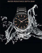 Men's Waterproof Watch Steel Strap New Fashion Men's Simplicity Fashion Watch Quartz Watch Men's Watch HM-1756