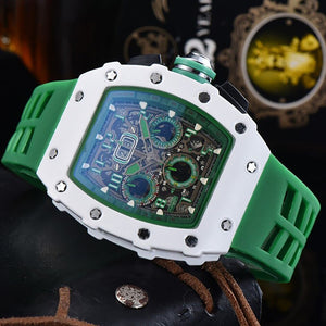 Men's Watch 6-Pin Seconds Running Richard Barrel Quartz men's casual Watch in Stock 1035