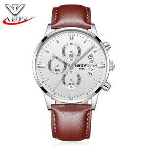 NIBOSI 2309 Men Watch Chronograph Sport Mens Watches Top Brand Luxury luminous Waterproof Full Steel Quartz Gold Clock Men