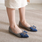 2022 spring new shoes women's diamond casual flat bottom shallow mouth single shoes women's large 222-6