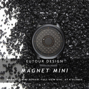 EUTOUR Magnetic Ball Ethnic Style Mechanical Black Technology Male Round Pin Buckle Spiral Watch Crown E040 With box gifts for men watches