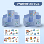 360 degree rotary 7-grid pen holder student creative football rotary pen holder desktop storage plastic storage box