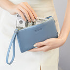 Touch screen mobile phone bag women's mini bag all-match small fresh shoulder messenger bag long wallet QB315
