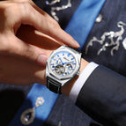 Chenxi new high-end flywheel sun moon star mechanical watch men's waterproof luminous mechanical watch CX-8814