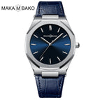 2022 new Japanese Movement Men's watch top leather strap leisure fashion trend waterproof watch m-5015p