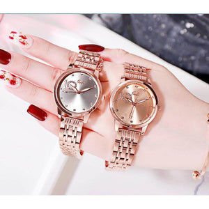 GEDI 5154 Fashion Casual Watch Hot Sale Women Elegant Luxury Stainless Steel Waterproof Ladies Diamond Rhinestone Analog Quartz Wristwatch