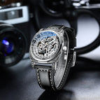 CHENXI new retro carved watch men's mechanical watch leather waterproof hollow automatic mechanical watch