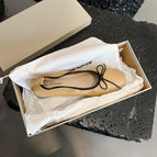 Women shoes Sheii bow square toe pumps ballet flats women's shoes office lady causal shoes N1-1