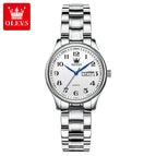 OLEVS Men's and women's watches fashion waterproof steel strap calendar trend business quartz casual watch 5567