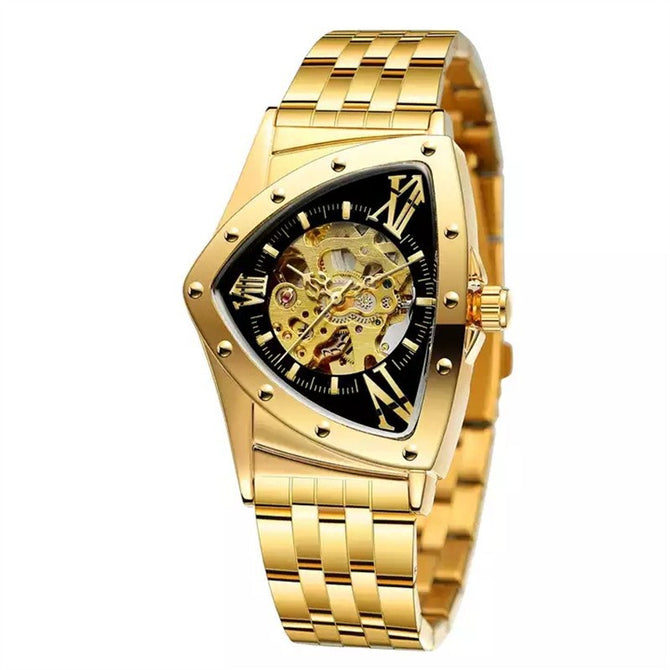 New Tomarch European American Style Men's Fashion Casual Hollow Triangle Automatic Mechanical Men casual Watch TM2133