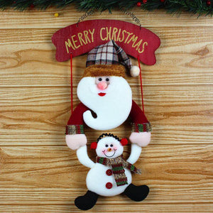 Santa fabric pendant Christmas decorations pendant Christmas fabric doll Santa pendant