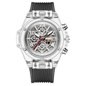 KIMSDUN transparent silicone multi-function watch female watch student waterproof couple watch K-1984B