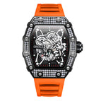 ONOLA ON3827D Full Diamond High Quality Live Fashion Waterproof Quartz Men's Watch Silicon