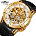 New Winner Style Men's Fashion Casual Hollow Mechanical Movement Automatic men's causal business Watch SLZg121