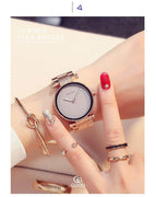 GUOU 8071 Women's Watches Luxury Reloj Mujer Rose Gold Ladies Wrist Watch Water Resistant Watches