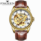 Fngeen Men's Watch Waterproof Fashion Student Men's Watch Double-Sided Hollow Automatic Mechanical Watch 8866