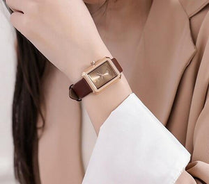 Guou 6018 Dial Rectangle Women Watches Fashion Bracelet Quartz Watch Ladies Casual Watch