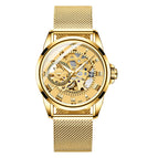 Fngeen Men's and Women's Automatic Mechanical Watch Mesh strap Fashion waterproof casual watch 0020